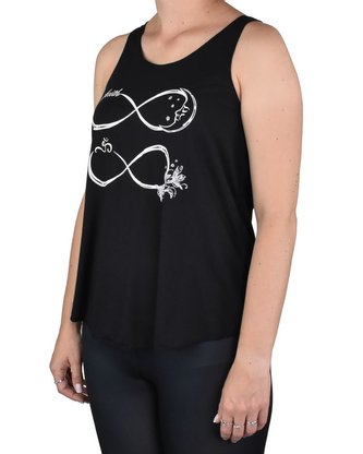 Dámské tílko YOGEE, černé, nekonečno