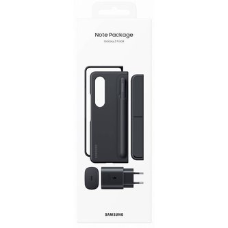 EF-OF93KKBE Samsung Standing Kryt + S Pen + 25W Cestovní Nabíječka pro Galaxy Z Fold 4 Black (Pošk. Balení)