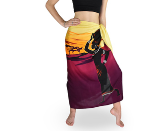 Sarong - Pareo AFRIKA, vínový