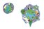 Puzzle 45 konturowe Mapa świata