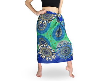 Sarong - Pareo MANDALA, modrý