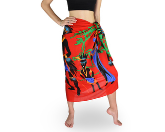 Sarong - Pareo DOMORODEC, červený
