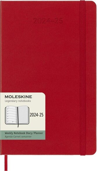 Moleskine 18měsíční plánovací zápisník Moleskine 2024-2025 tvrdý červený L Moleskine 18měsíční plánovací zápisník Moleskine 2024-2025 tvrdý červený L