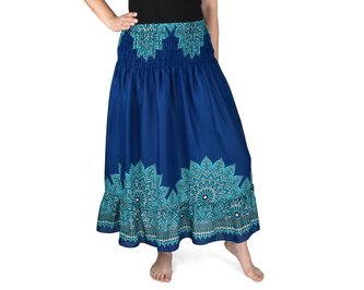 Sukně NIRAN, mandaly, petrolejovo tyrkysová
