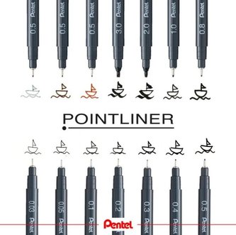 PENT.S20P-2A POINTLINER BLACK 0,2MM