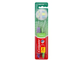 Colgate Twister Klasický zubní kartáček 2 ks Medium unisex