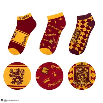 Cinereplicas Sada ponožek kotníkové - Nebelvír, 3 ks, Harry Potter