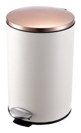 koš odpadkový nášlapný 5l kulatý kov.BÍ/MĚĎ, s vložkou PH