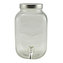 láhev 4000ml skleněná s kohoutkem, kov.víčko