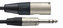 Stagg NAC1PSXMR, XLR samec - Jack 6,3 mm samec stereo, délka 1 m