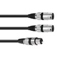 Kabel XFMM-15 XLR samice - 2x XLR samec, 1,5 m