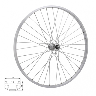 kolo zapletené 28" 622-19 zadní  36 děr stříbrné Union/CnSpoke