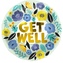 Foliový balonek květiny - Get well 45 cm