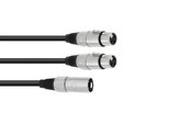 Kabel AC-18 XLR samec - 2x XLR samice, 0,5 m