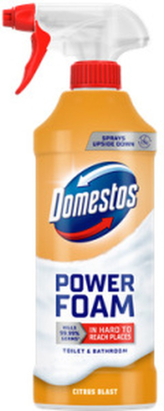 Domestos pěnový čistič toalet a koupelen Power Foam Citrus Blast, 435 ml