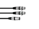 Kabel AC-18 XLR samec - 2x XLR samice, 1,5 m