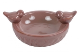 Keramické pítko pro ptáky Jorinda L rosa 23,5x23,5x11,5 cm