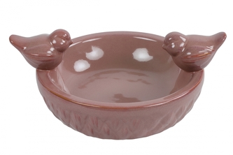 Keramické pítko pro ptáky Jorinda L rosa 23,5x23,5x11,5 cm