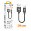 Datový kabel ALIGATOR PREMIUM 2A, USB-C 50cm černý