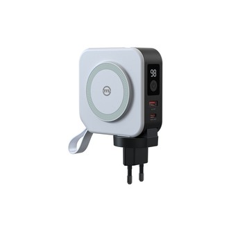 Mobile Origin powerbanka 10 000mAh, PD 20W, Lightning a USB-C kabel bílá