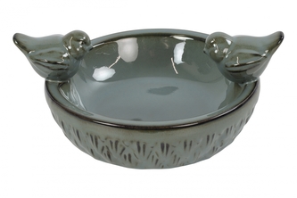 Keramické pítko pro ptáky Jorinda L modré 23,5x23,5x11,5 cm