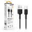 Datový a nabíjecí kabel ALIGATOR USB-C, 7,00 mm, délka 1m, 2A, USB 2.0, černý