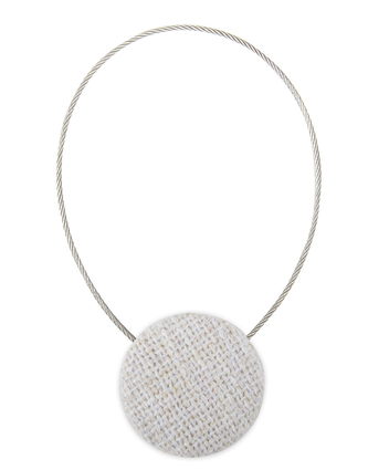 Dekorační ozdobná spona na závěsy s magnetem CONTE, bílá, O 3,5 cm Mybesthome