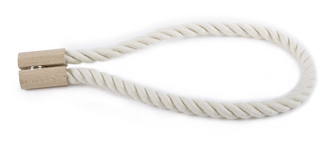 Dekorační ozdobná proplétaná šňůra na záclony a závěsy s magnetem NATURA, smetanová 46 cm Mybesthome