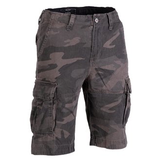 Kraťasy VINTAGE bavlněné předeprané DARK CAMO vel.XL