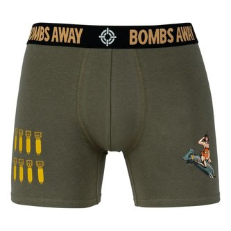 Trenýrky Boxer BOMBS AWAY ZELENÉ vel.XL