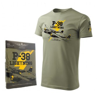 Triko P-38 LIGHTNING ZELENÉ vel.XXL