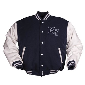 Bunda NY baseball MODRO/BÍLÁ vel.XL