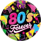 Papírové talíře Disco 80s - 23 cm, 6 ks