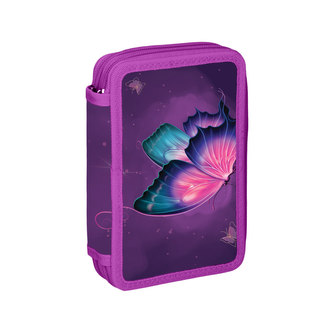 Penál 2-patrový/plný SPIRIT - Butterfly