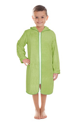 Froté župan na zip - zelená - vel. 5 - 8 let