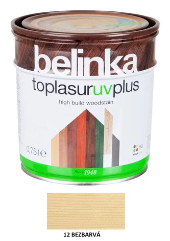 Belinka Toplasur UV plus 0,75l 12 Bezbarvá