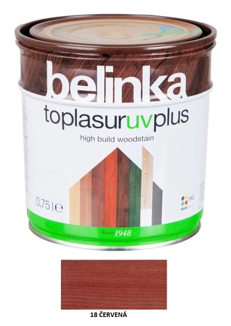 Belinka Toplasur UV plus 0,75l 18 Červená Belinka Toplasur UV plus 0,75l 18 Červená