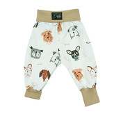 Dětské rostoucí kalhoty Pejsci; Barva: bílá; Velikost: 86 - 92