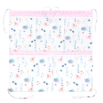 Luxusní kapsář na postýlku Minky Verona; Barva: růžová; Velikost: 53 x 53 cm