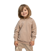 Dětská mikina s kapucí Latté; Barva: béžová; Velikost: 116 - 122