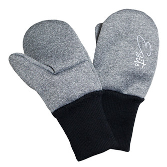 Palcové rukavice softshell Šedý melír; Barva: šedá; Velikost: 5 - 7 let
