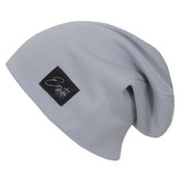Žebrovaná čepice spadená Color Grey; Barva: šedá; Velikost: 42
