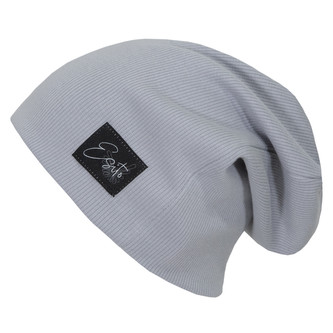Žebrovaná čepice spadená Color Grey; Barva: šedá; Velikost: 40