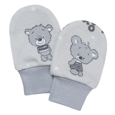 Kojenecké rukavice Teddy bears vel. 56 - 68; Barva: šedá; Velikost: 56