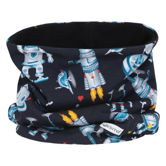 Dětský zimní nákrčník Vesmírní roboti dark blue; Barva: modrá; Velikost: 44 Dětský zimní nákrčník Vesmírní roboti dark blue; Barva: modrá; Velikost: 44