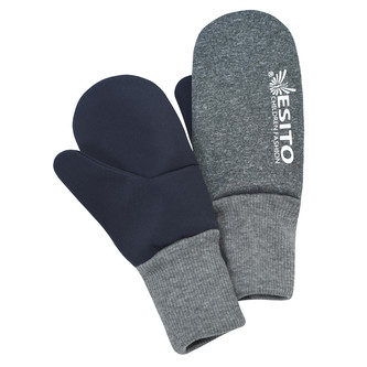 Palcové rukavice softshell DUO Grey; Barva: šedá; Velikost: 3 - 5 let