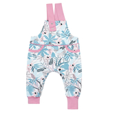 Rostoucí tepláky s laclem Džungle vel. 68 - 98; Barva: růžová; Velikost: 68 - 74