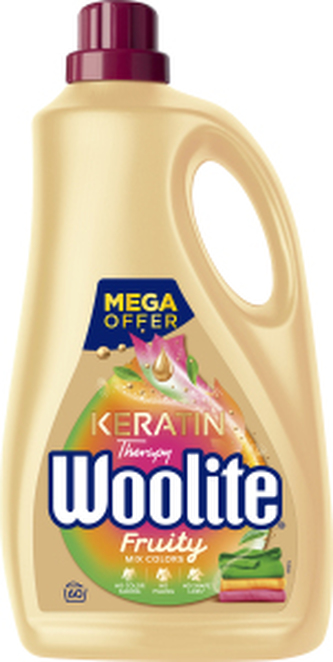 Woolite Color Fruity Keratin prací gel 60 praní, 3,6 l