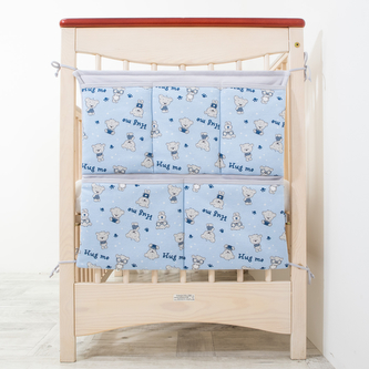 Kapsář na postýlku Teddy bears; Barva: růžová; Velikost: 53 x 53 cm