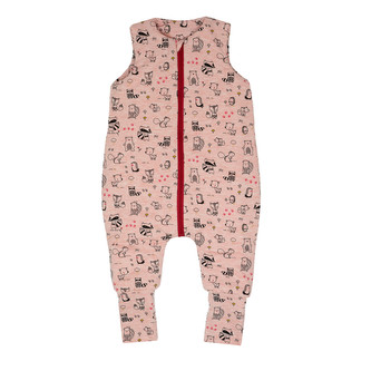 Spací pytel s nohavicemi Zvířátka Salmon; Barva: lososová; Velikost: 9 m - 36 m